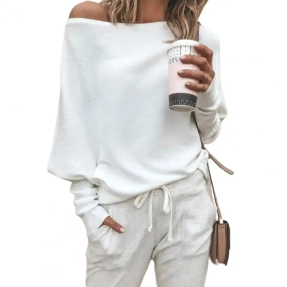 Solid Color Stretchy Women Blouse Sexy