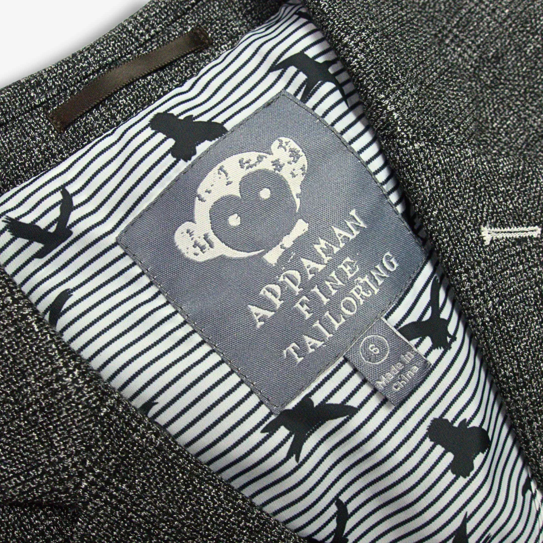 Stretchy Mod Suit | Noir Micro Plaid