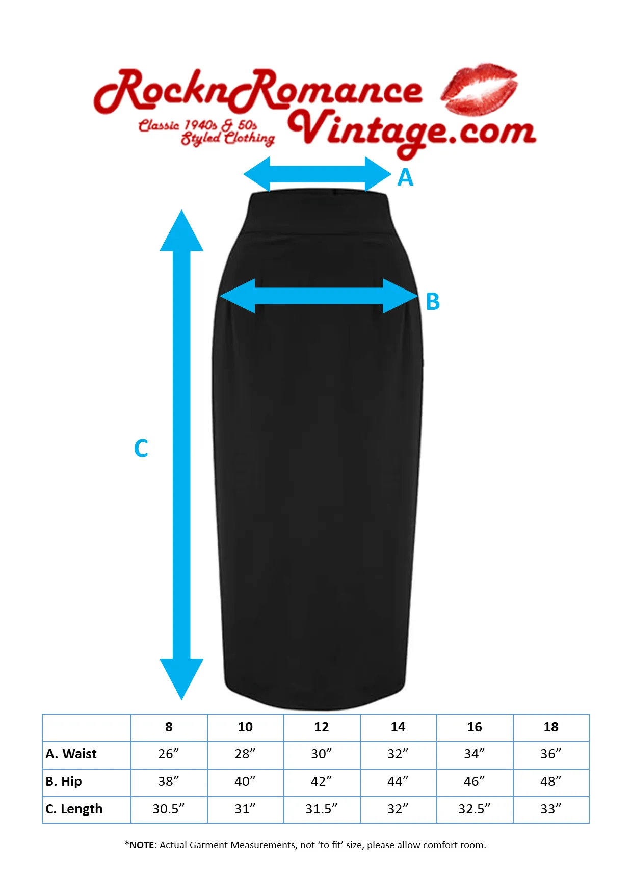 The "Jitterbug" Pencil Skirt with Kick-Pleat in Green, Iconic 1950s Vintage Style