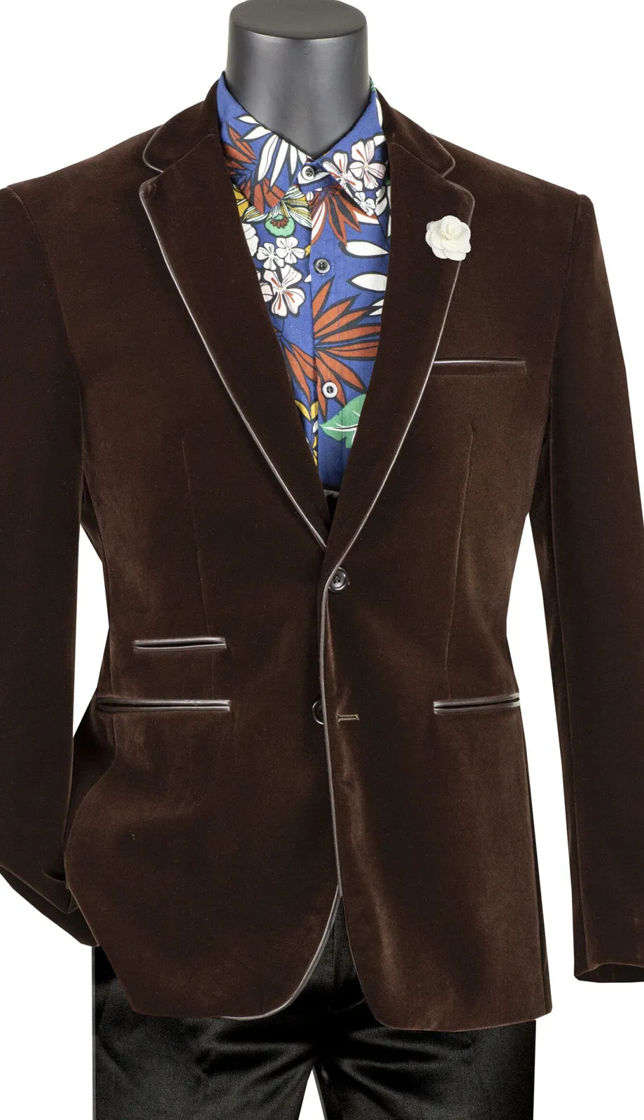 Vinci BS-02-BRN  Mens Sport Coat